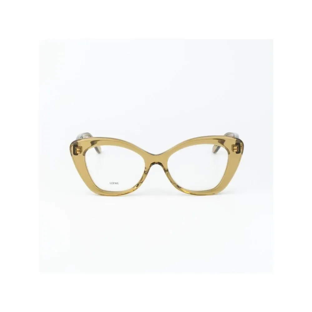 Loewe CURVY Women Eyeglasses Green Cat Eye LW50067I 096 NEW AUTHENTIC